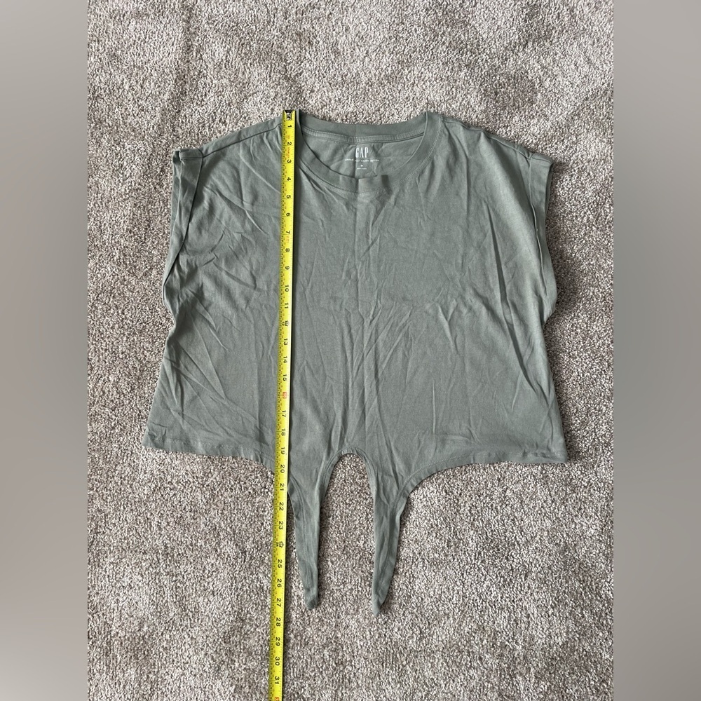 GAP Sage Green Tie-Front Tee - Picture 6 of 11